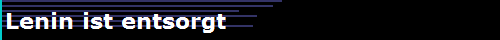 Lenin ist entsorgt